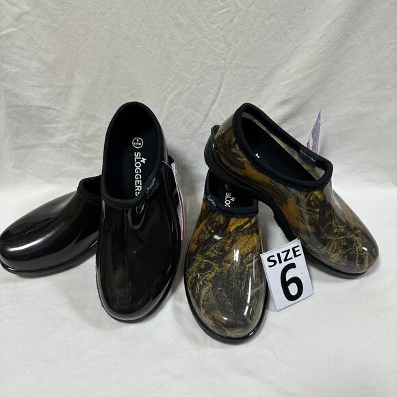 Two for One Price!!! Sloggers Waterproof Rain Shoes - Camo & Black - Picture 1 of 3